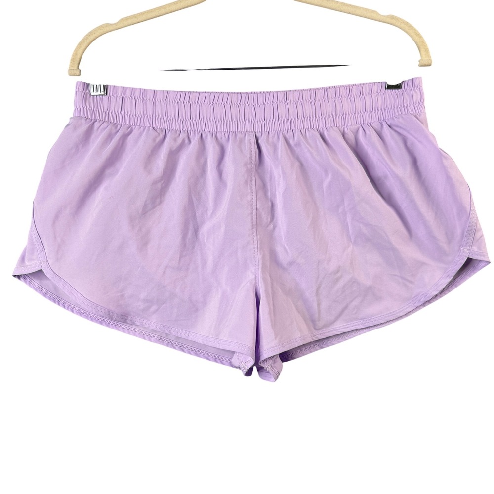 All in Motion Womens Purple Running Shorts Medium Elastic Waist Athletic
